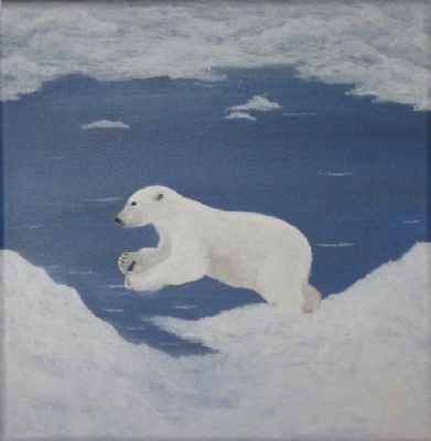 Isbjørn på springtur